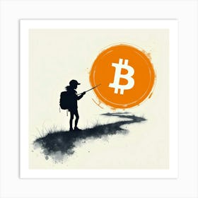 Bitcoin Hunter Art Print