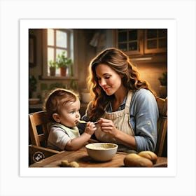 Mother And Child 1 Art Print