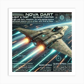 Nova Dart Scout Fighter Converted Art Print