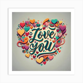 Love You Stock Videos & Royalty-Free Footage Art Print