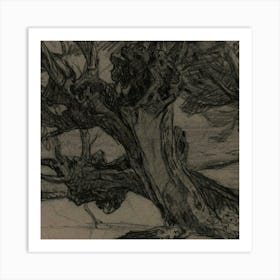 Tree BLACK Art Print