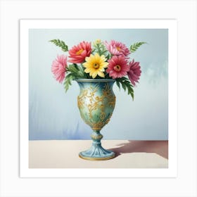 1000014841 Portrait of fancy vace has a flowers art print Art Print