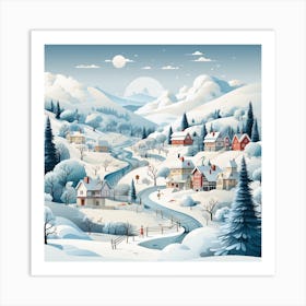 Winter Landscape for Christmas 5 Art Print