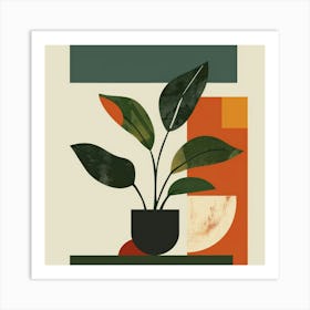 Abstract Plant Canvas Print 1 Art Print