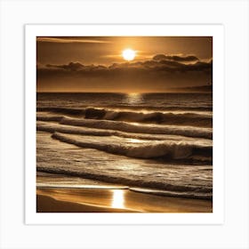 Sunset At The Beach 413 Art Print