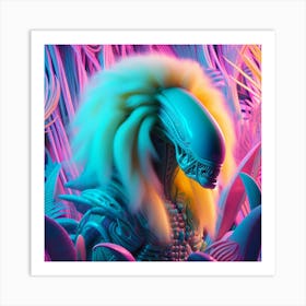 Alien Portrait Pastels 10 Art Print