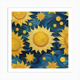 Sunflowers painting Art Print