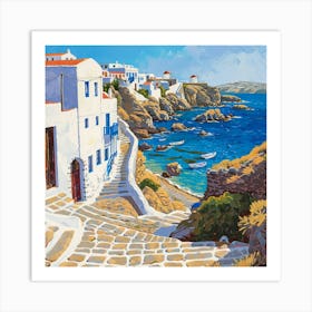 Mykonos Village 1 Art Print