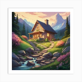 House In The Mountains 3 Art Print