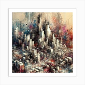 Abstract Cityscape 23 Art Print