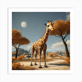 Default Default Retro Giraffe For Defferent Seasons Aestethic 0 Art Print