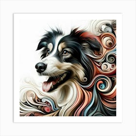 Abstract Dog Painting Art Print