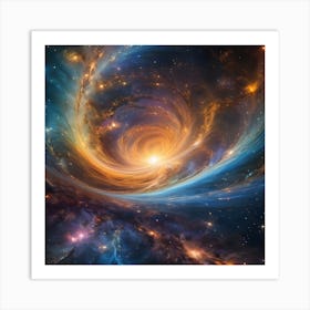 Spiral Galaxy In Space 1 Art Print