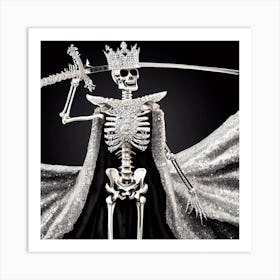 Skeleton With Sword 12 Art Print