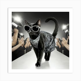 Catwalk Cat 1 Art Print