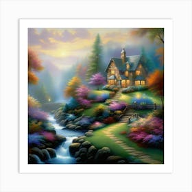 Cottage In The Woods 1 Art Print