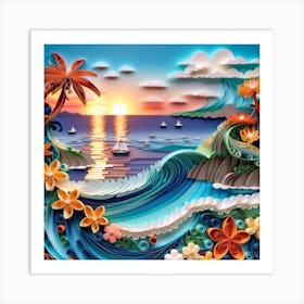 Hawaiian Sunset Art Print