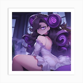 Cute hypnotizing goth girl Art Print