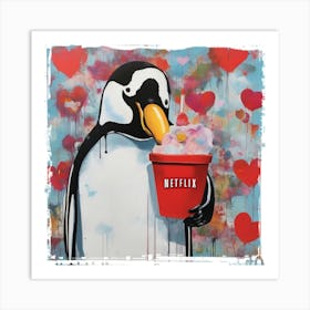 Netflix Penguin Art Print