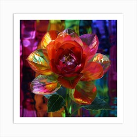 Colorful Rose Photo Art Print