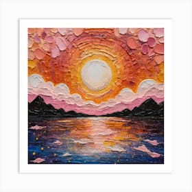 Sunset On The Lake Art Print