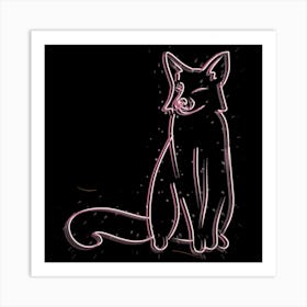 Foxxy light pink Art Print