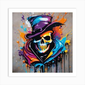 Spooky Skull Art Print