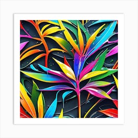 Colorful Leaves Art Print