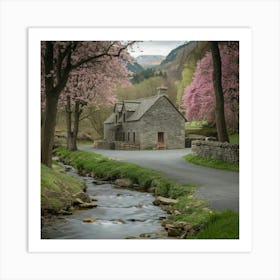 Cottage In Bloom Art Print