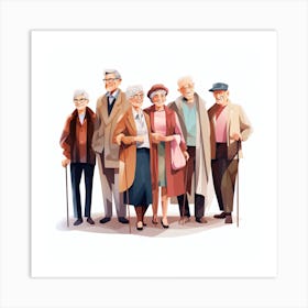 Old People 15 Art Print