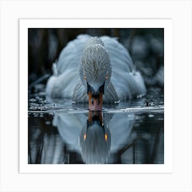 Swan Reflection 1 Art Print