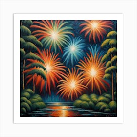 Fireworks In The Sky Art Print