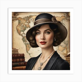 Lady In A Hat Art Print