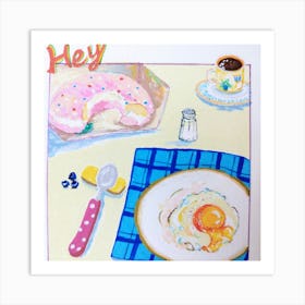 A lovely breakfast Art Print