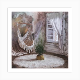 Room With A Hammock 4 Art Print