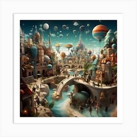 Fantasy City Art Print