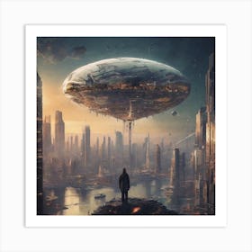 Futuristic Cityscape 2 Art Print