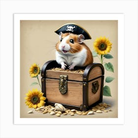 Pirate Hamster 4 Art Print