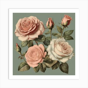 Pink Roses 3 Art Print