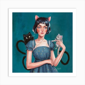 Childless Cat Lady Illustration Painting Fashion H0vhsdhfq9eshbih3at5hg Chvsclpptimsatbgffyfzq Art Print