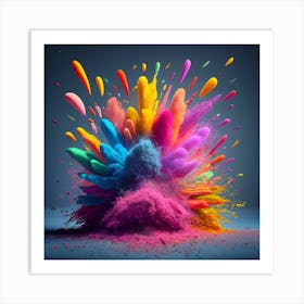 Colorful Explosion Art Print