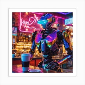 Robot Barista Art Print