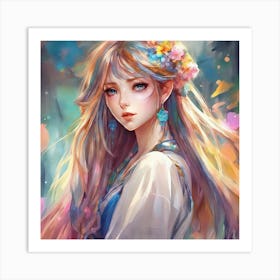 Anime Girl 2 Art Print