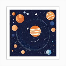 Space Background Art Print