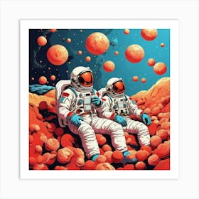 Astronauts In Space 2 Art Print