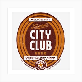 City Club Beer Art Print