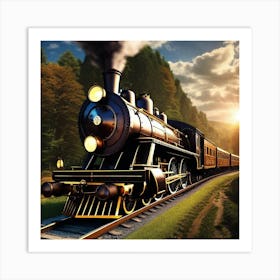 Train On The Tracks 6 Art Print