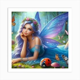 Fairy In The Forest 48 Art Print