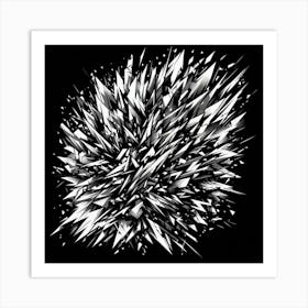 Black and White Abstract Art 287 Art Print