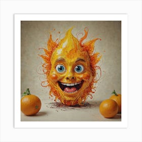 Flaming Oranges Art Print